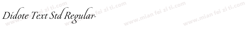 Didote Text Std Regular字体转换
